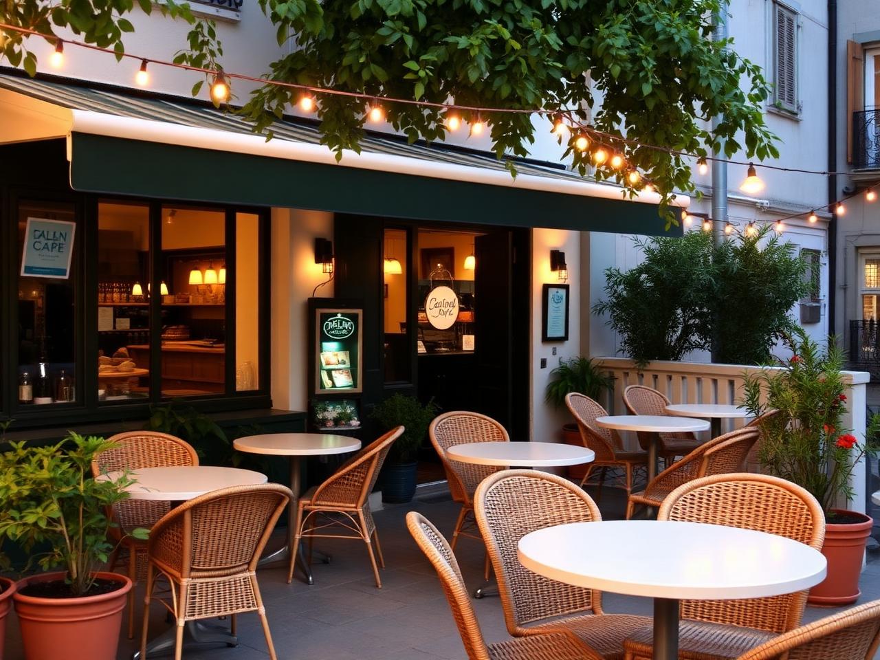 Gemütliche Terrasse am Abend